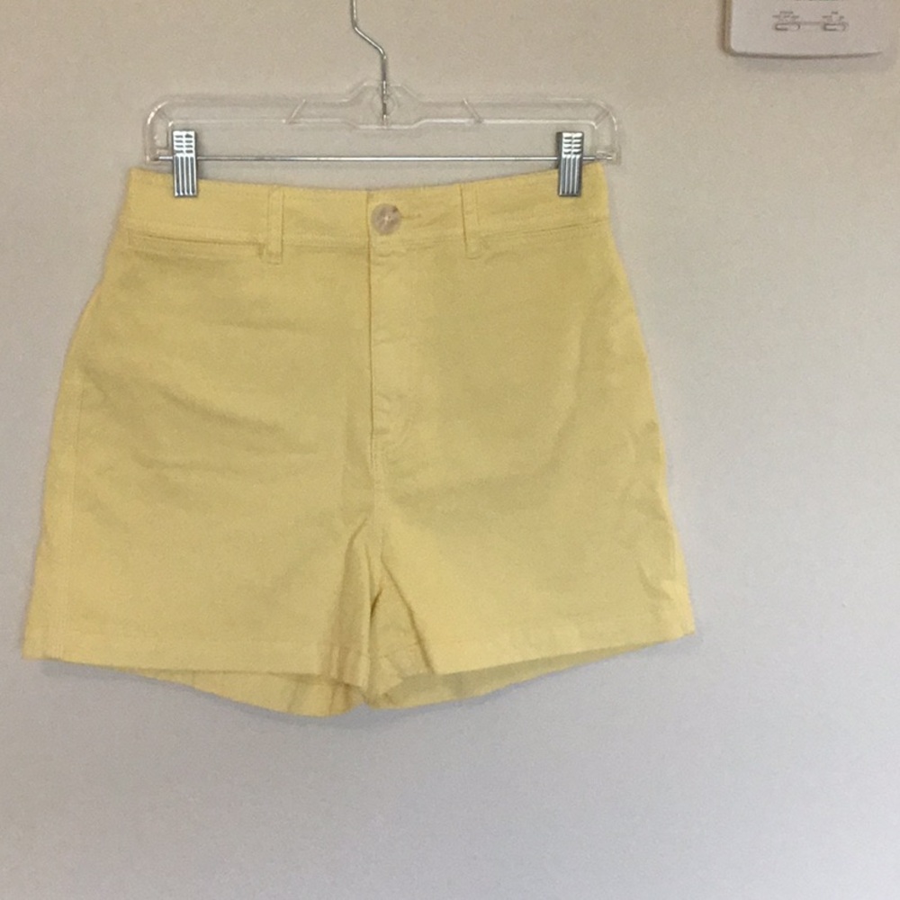NWT Ann Taylor LOFT yellow denim jean shorts